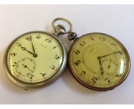 Two vintage pocket watches to include one Longines together with a Zenith (af).