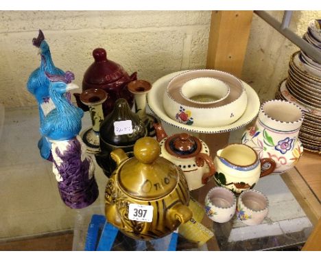 A quantity of various Poole Pottery, West Country Pottery and other china items.