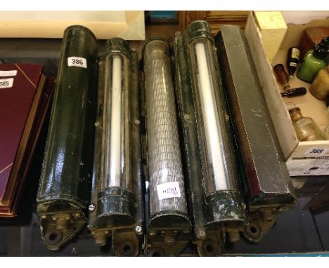 Five various Military vehicle internal light fittings.