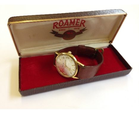 A Gentleman's Roamer ( 305467 305 776 ) Wristwatch, Stainless steel back with gold plated surround in original presentation b