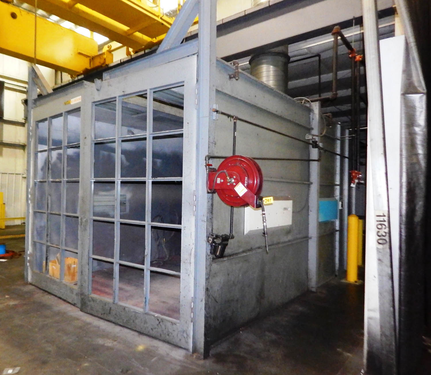 JBI PAINT BOOTH 15' DEEP X 12' WIDE X 10' HIGH, 4' DEEP EXHAUST