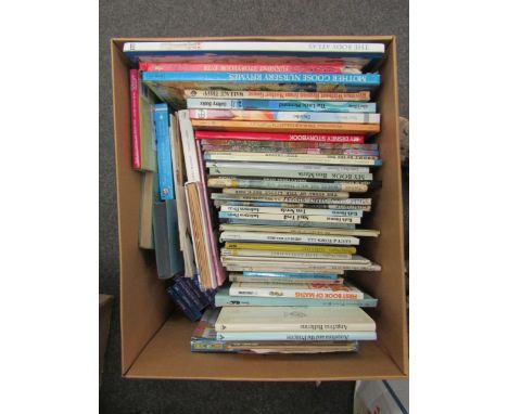 Three boxes of children's and illustrated books, including Judith Kerr "The Tiger Who Came To Tea", Val Biro "Gumdrop Makes a