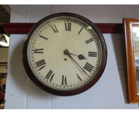 A 19th Century single fusee dial clock with Roman numeral dial, a/f 