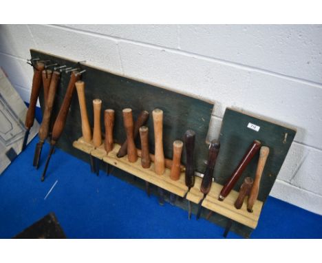 A selection of vintage woodturning tools