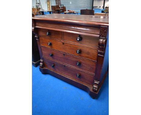 A 19th Century mahogany Scotch style chest of drawers (af)