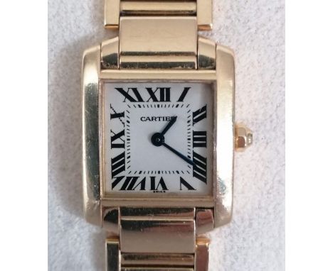 Cartier White Gold Tank Louis Extra Plate on Bracelet 1970s, Auctions