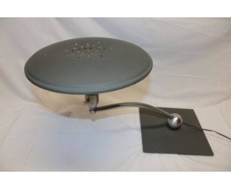 A 1960's/70's "Sightlight" portable lamp with domed shroud cover and square base, 22" long overall