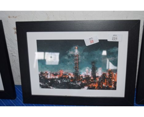 TAIWAN CITY PRINT FRAMED