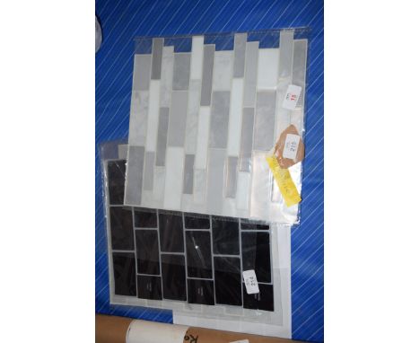 QTY OF PVC PEEL AND STICK MOSAIC TILES