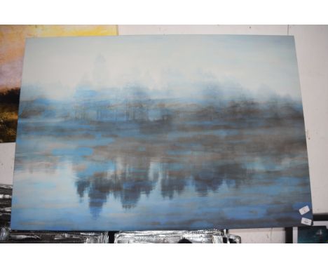 CANVAS PRINT, TREES REFLECTION ON WATER, 112 X 76CM