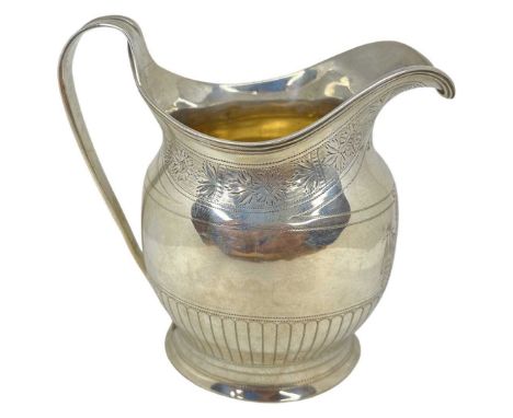 Georgian Silver Cream Jug. 126 g. London 1815, Maker AP.  Light chased decoration to upper rim of body, and base of body. Cre