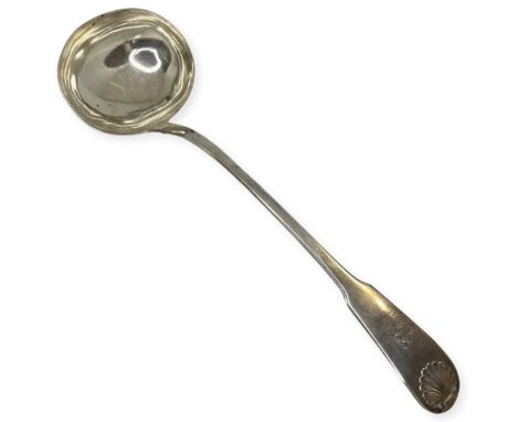 Scottish Georgian Silver Soup Ladle. 217 g. Edinburgh 1828, Andrew Wilkie and James Howden &amp; Co. In 1828 both sets of mak