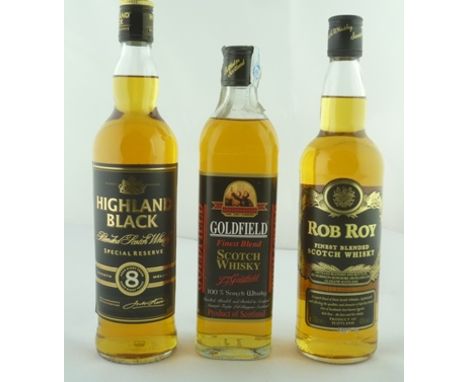 HIGHLAND BLACK Special Reserve Blended Scotch Whisky, aged 8 years, 40% vol., 1 x bottle ROB ROY Finest Blended Scotch Whisky