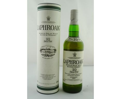 LAPHROAIG Single Islay Malt Scotch Whisky, aged 10 years, 40% vol., 1 x 70cl bottle, in cylindrical tube 