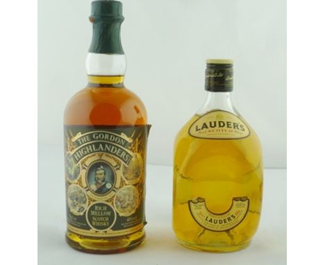 LAUDER'S Finest Scotch Whisky, 40% vol., 1 x 70cl bottle, and THE GORDON HIGHLANDERS Rich Mellow Scotch Whisky, 40% vol., 1 x