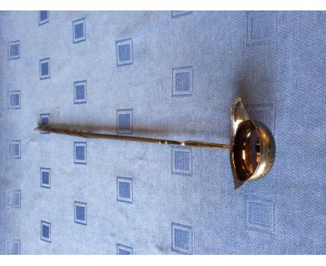 Hallmarked silver & horn handle punch ladle