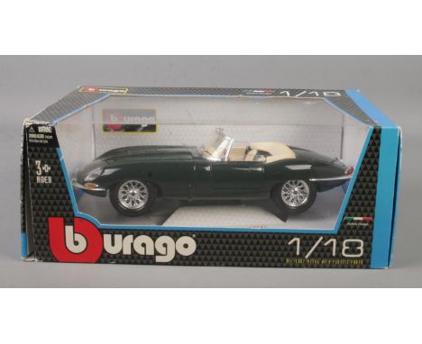 Burago 1:18 Scale Die cast model of a 1961 Jaguar E Type Cabriolet.  