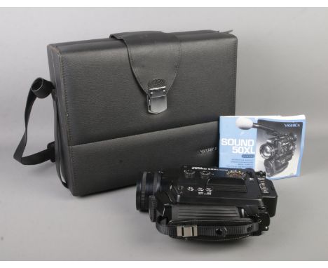 A Yashica Sound 50 XL Macro cine camera, with microphone, instruction manual and in branded case.  