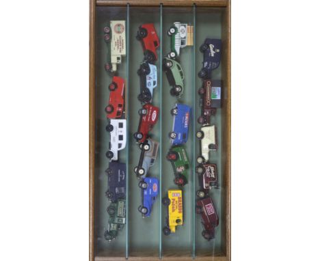 A large collection of Lladro Days Gone By diecast model vehicles, in display cases and sundry boxed models