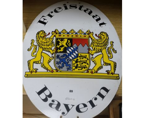 A Freistaat Bayern enamel sign