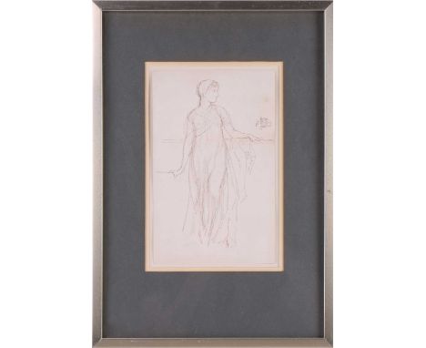 James Abbot McNeill Whistler (1834 - 1903), Study of a standing female, lithograph, 1879, signed with butterfly motif, Way 15