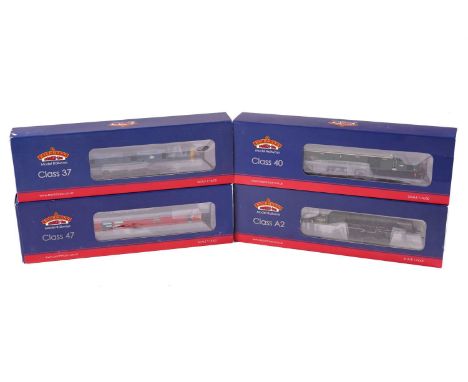 Four boxed Bachman Branch-Line locomotives, comprising 32-481 Class 40 Diesel D369 BR Green Small Yellow Panel, 32-817 Class 