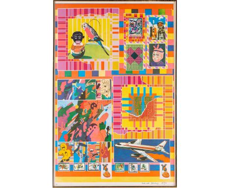 Sir Eduardo Paolozzi (1924-2005), 'Signs of Death &amp; Decay in the Sky', 1969-70, photolithography, screenprint in colours,