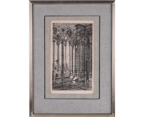 Charles Meryon (French, 1821–1868), La Galerie Notre Dame, etching &amp; engraving, 4th state, Delteil &amp; Wright 26, image