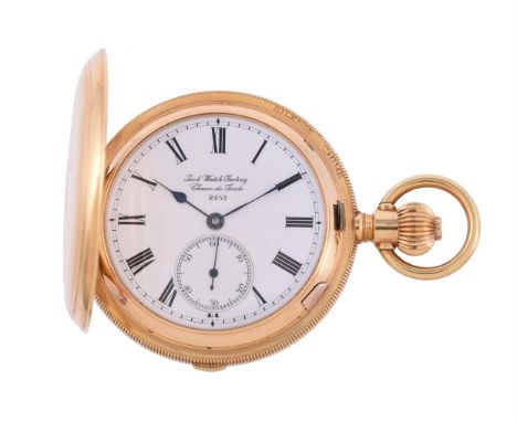 Jack Watch Factory, Chaux-de-fonds, 18 carat gold full hunter quarter repeater pocket watch, no. 2453, circa 1900Movement: Qu