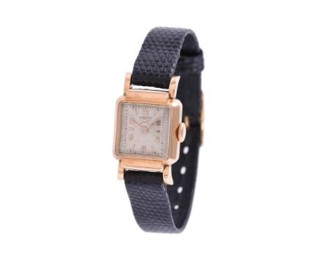 Y Longines,Lady's gold coloured wrist watch, circa 1950Movement: Cal. 15.18, manual wind, 17 jewelsCase: Gold coloured case, 