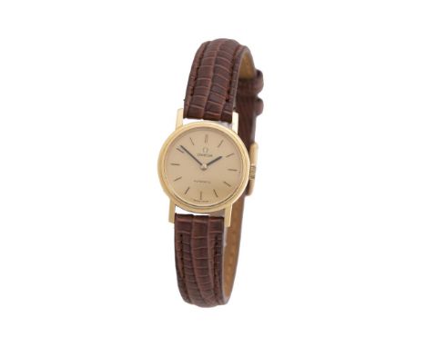 Omega, Lady's gold coloured wrist watch, no. 7278 21 002, circa 1975Movement: Cal. 1 661, automatic, 24 jewelsCase: Gold colo