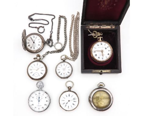 Including gold pocket watch  marked Bonna Freres a Geneve  with miniature on the back