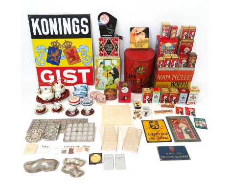 Advertising items from the last century  including rare enamel plaques of Ringers chocolate  neon sign of Droste  and chocola