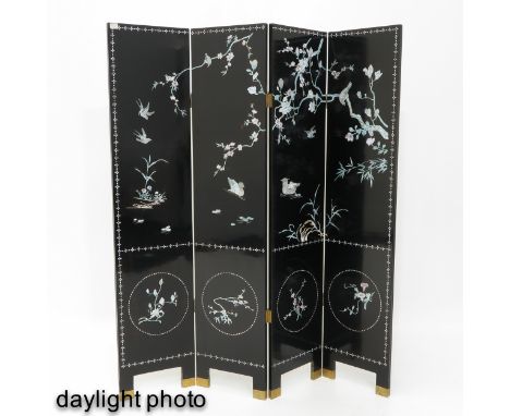 with floraal decor and inlay of mother of pearl