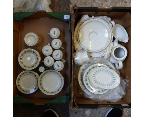 A collection of Royal Doulton Tapestry dinner and tea ware- 2 trays