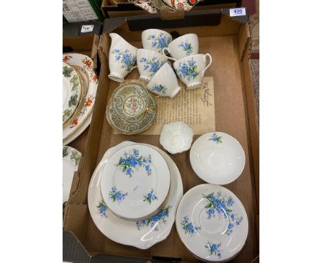 Royal Albert Bone China Part Tea Set Forget Me Not To Include Sandwich Plate, Six Cups, Six Saucers, Six Side Plates, Milk Ju