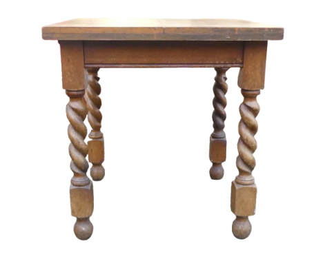 Victorian Card Table. Heavy Central Column on four feet. Distressed veneers. Height: 70cm Width: 90cm