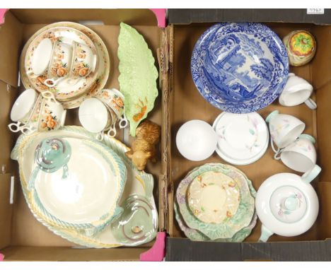 Selection of Ceramics to include Part Royal Standard Tea Set, Copelands Spode Bowl, Carlton Ware 'Salad Leaf' Dish, Burgess &