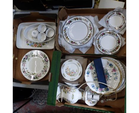 Aynsley Cottage Garden plates and dinnerware and Spode Tapestry plates- 3 trays