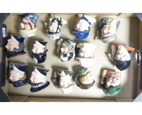 Royal Doulton Fourteen Character Jugs to include 'The Policeman' D6852, 'The Postman' D6801 and 'The Engine Driver' D6823 amo