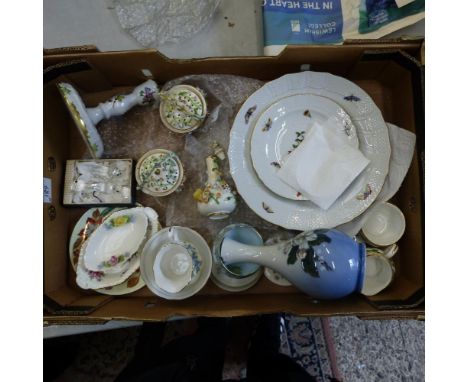 Herend, Derby Posies, Royal Copenhagen (all with faults/damage) and other collectables- 1 tray