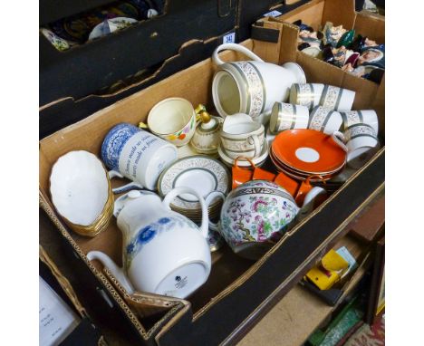 Selection of Ceramics to include Wedgwood 'Clementine' Coffee Pot, Minton 'Aragon' Coffee Pot, Six Coffee Cans, Six Saucers, 
