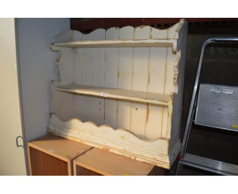 A white painted pine hanging shelf