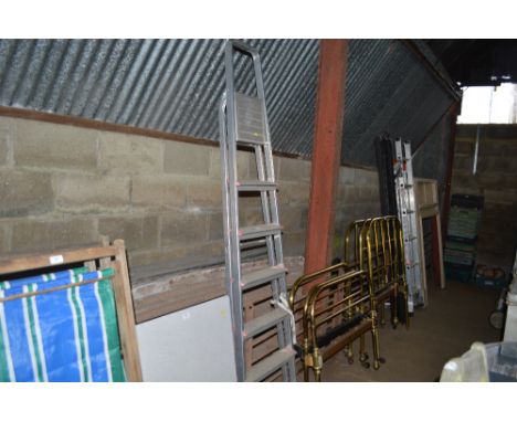 An aluminium step ladder