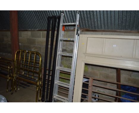 An aluminium step ladder