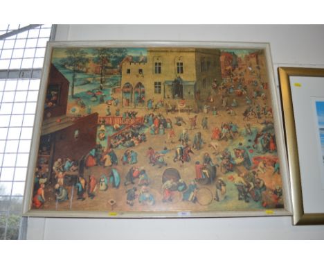 A large framed print