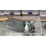 Lot - 2 Irons & Table Top Ironing Board