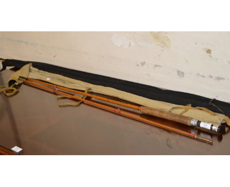 VINTAGE SPLIT CANE FISHING ROD &amp; 1 OTHER ROD     