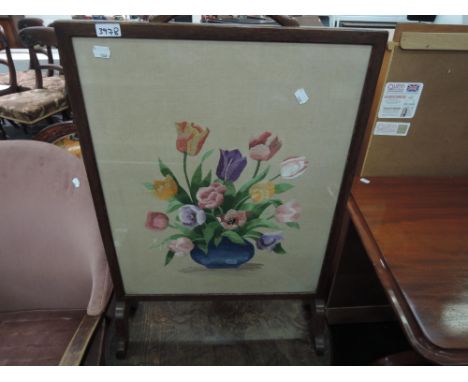An oak firescreen