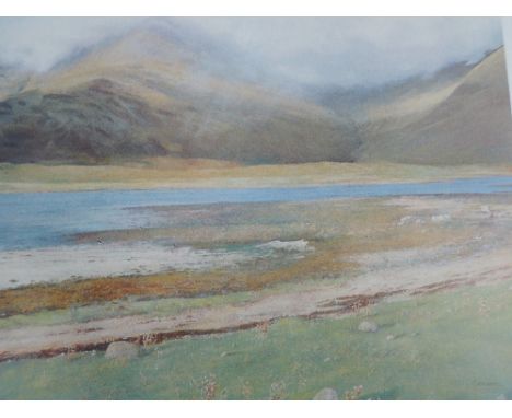 An oil painting K J Foure, South African landscape, signed and a Limited Edition print after Craven, Loch Slapin